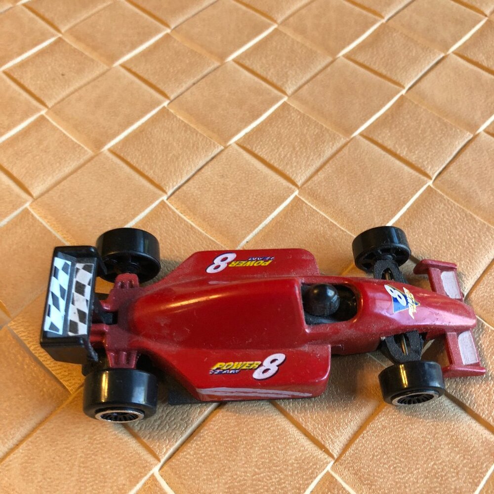 Vintage Miniature Die Cast Turbo Race Car Red #8